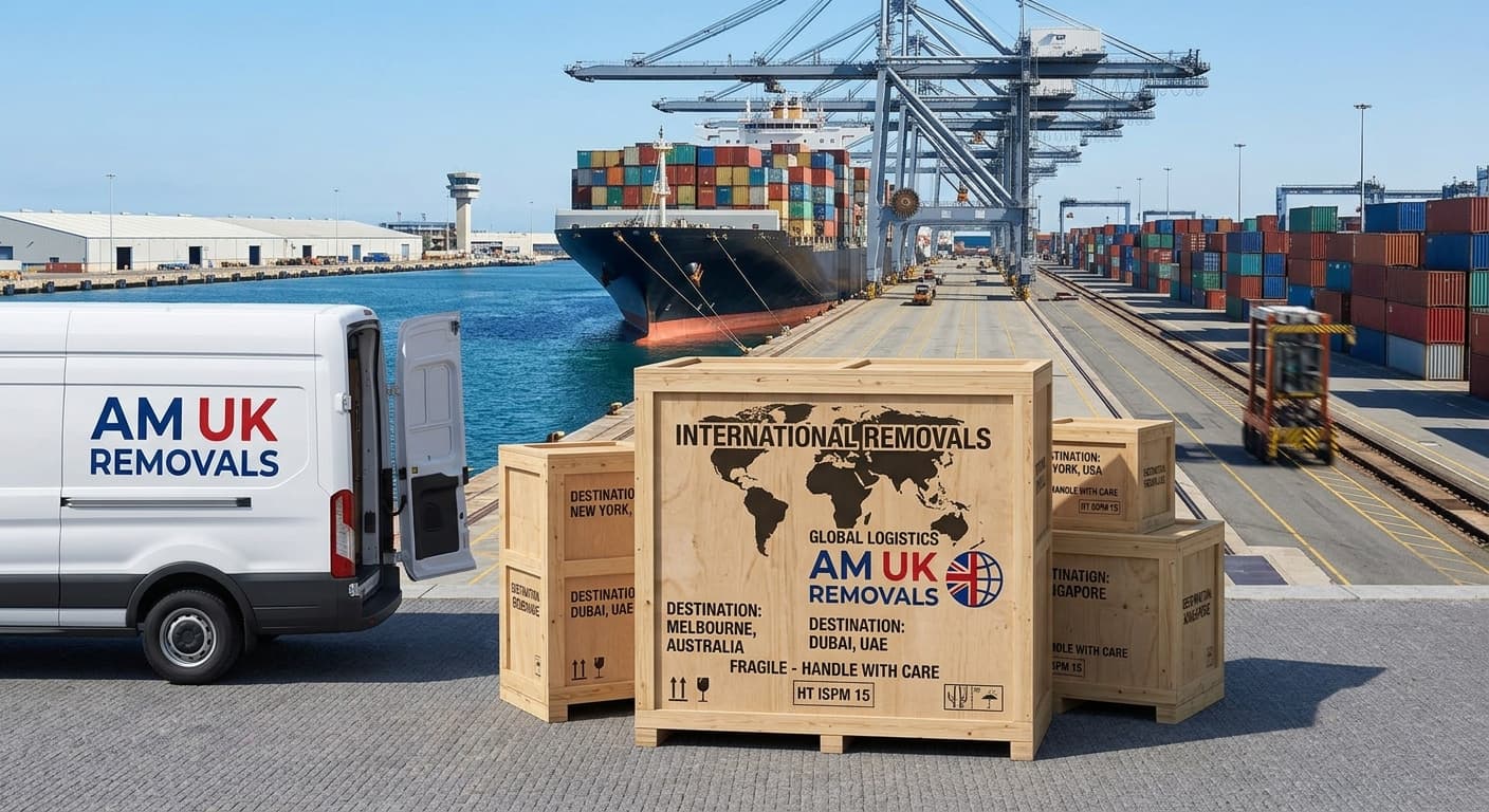 Overseas shipping crates and international moving supplies