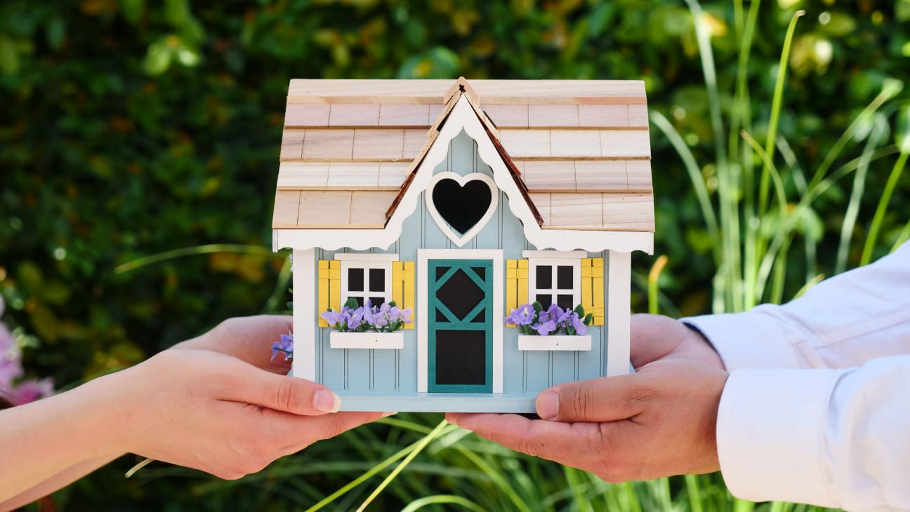 New home represented by a model house